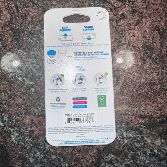 NWT PopSocket PopGrip- Stitch - Picture 2 of 3